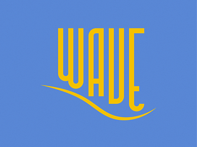Wave | Wordmark design blue and yellow brand design brand identity branding design logo logo design logo mark logofolio logomark logotype visual identity wave wordmark