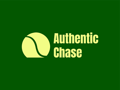 Authentic Chase | Logotype design brand identity branding design graphic design logo logo design logo mark logomark logotype tennis tennis ball tennis logo vector