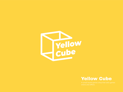 Yellow Cube | Logo design board games board games shop brand identity branding cube design graphic design logo logo design logo mark logotype san serif vector visual identity yellow