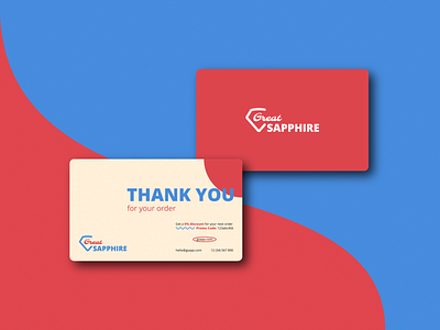 Great Sapphire | Thank-you card (e-commerce)