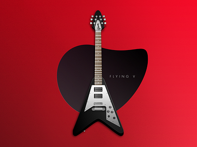 Axes - Flying V art gibson gradient guitars icons illustration rock roll vector