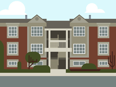 Apartment apartment brick flat illustration illustrator urban vector