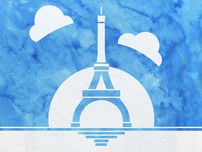 Eiffel Tower art european france illustration paris vector watercolor