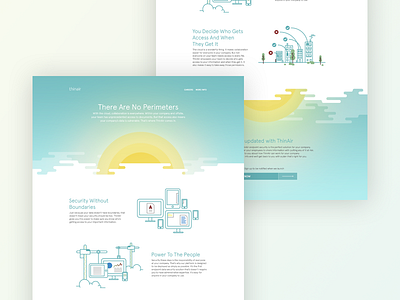 ThinAir Landing Page Concept design illustration landing page ui web design