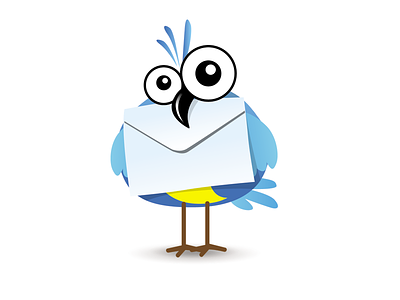Birdie bird cartoon character debut mascot vector