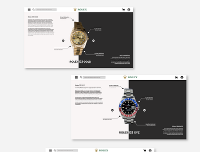 Rolex Website (Fiction) branding dotm ui