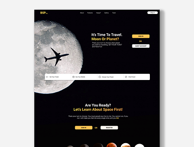 Space Travel UI branding design dotm ui