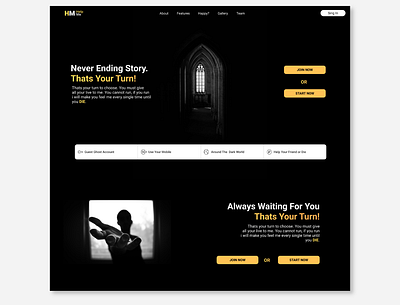 Help Me : Horror Website (Landing Page) design dotm ui ux