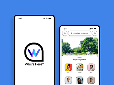 Who's Here - Location meeting app UI