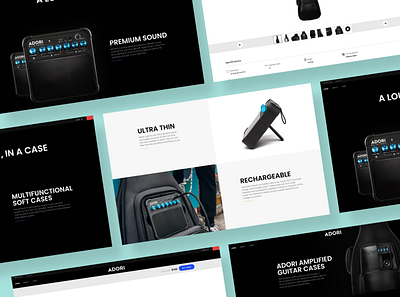 Adori Guitar Bags design ecommerce webdesign webflow