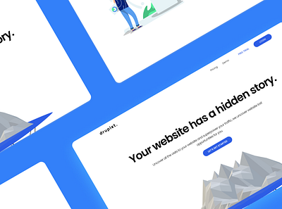 Druplet - Saas Landing Page design landingpage ui webdesign webflow