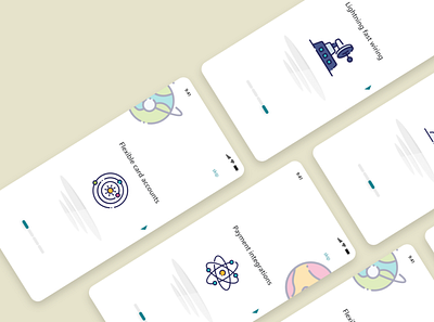 Y3k - Mobile Banking App app design illustration ui ux webdesign
