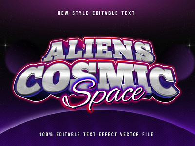 add on alien editable text effect for illustrator