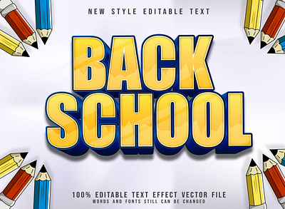 add on back school editable text effect add on branding font layer style poster text text effect