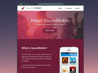 Music App Landing Page music web website