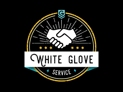 White Glove Service T-Shirt geek powered logo t shirt white glove service