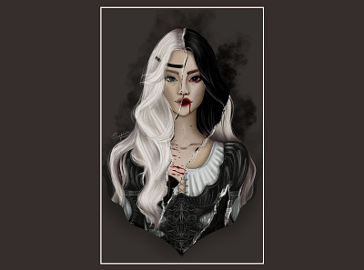 Vampire Knight digital drawing fantasy character fashion illustration game art illustration portrait