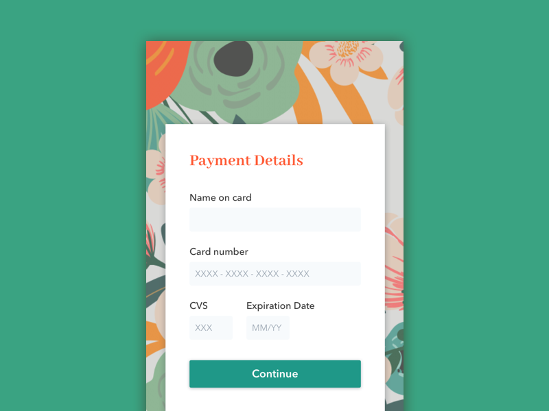 Daily UI 002: Payment by Bec Lai on Dribbble