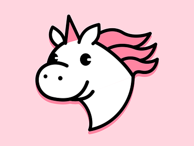 Daily UI 005: Icon graphic design icon logo pink unicorn