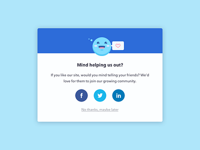 Daily UI 010: Social Share daily ui facebook linkedin share social share twitter