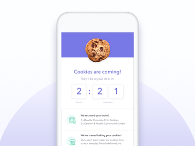 Daily UI 014: Countdown cookies countdown daily ui delivery timer