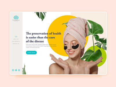 FLOWER - Spa & Beauty Landing Page 3d adobe animation beauty branding design figma graphic design illustration logo spa typography ui ux vector web xd