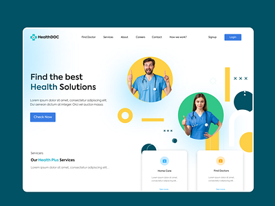 Medical Website Landing Page Design - HealthDoc