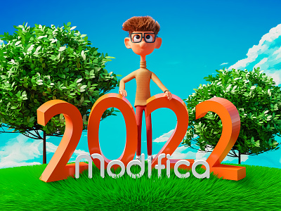 Happy New Year 3d animation b3d blender branding design graphic design illustration logo motion graphics new year typography ui ux vector