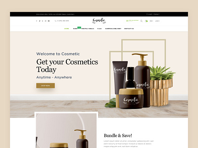 Cosmetics web site Landing page