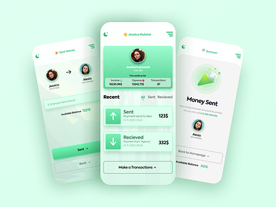 Finance App UI design (Light Mode) app ui app ui design finance app finance app design finance app ui finance app ui design green color design light mode ui minimal minimal ui mobile ui design ui ui design ui ux ui ux design