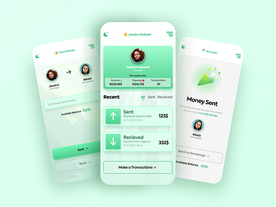 Finance App UI design (Light Mode)