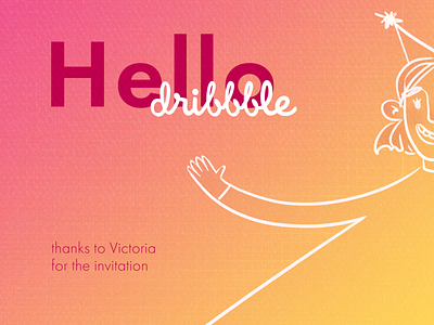 Nice to meet you, Dribbble design graphic design illustration