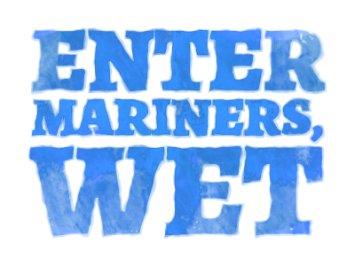 Enter mariners, wet arts brand comic logo shakespeare theatre