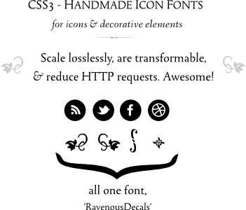 CSS3 Fonts css3 decorative font face fonts svg