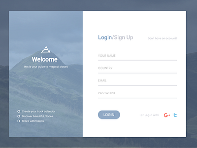 Daily UI 001 - Sign Up Page