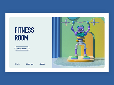 fitness room 3d fitness web web design