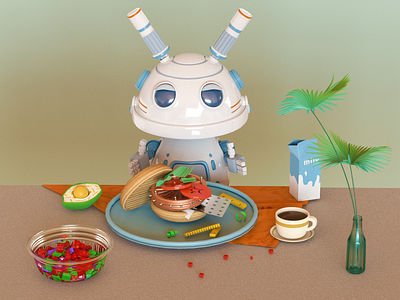 robot 3d c4d cute robot