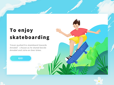 go skateboarding web bule exercise skateboarding web