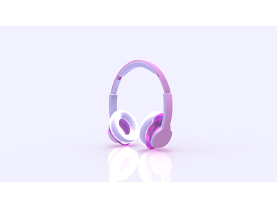 My first 3d design exercise c4d design headset product purple rendering