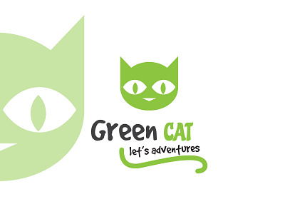 Green Cat branding design graphic design illustration logo logodesign vector