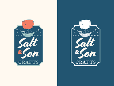 Salt & Son Crafts Logo boat branding crafts design illustration logo ship soap