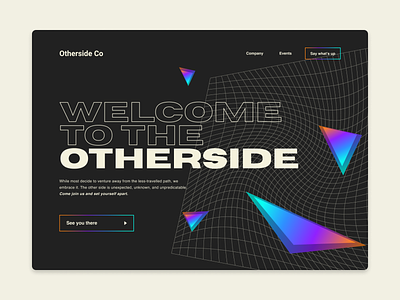 Otherside - Retro Event Host Landing Page 80s event landing page product design retro ui ux vaporwave web design website