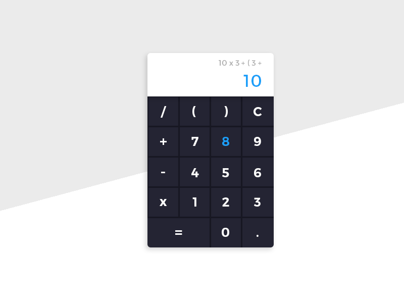 Daily UI #4 - Simple Calculator by Dylan Parks 🐻 on Dribbble