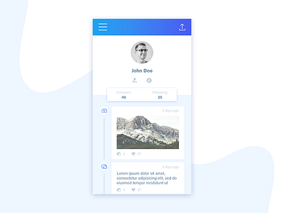 Daily UI #6 - Profile Page blue daily ui minimalistic profile ui user user profile