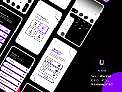 MinCal | Your Pocket Calculator, Re-Imagined 🪄 app design calculator case study graphic design interface design mincal ui ux