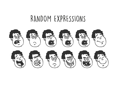Expressions art design doodle graphic hellodribbble illustration sketch