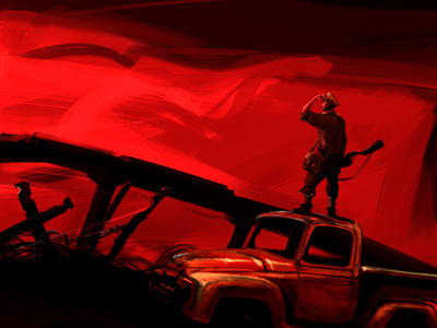 Red vs war concept art illustration