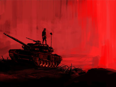 Red vs war- Lost soul art concept art design digital art illustration