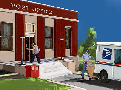 Post Office art character design concept art design digital art illustration
