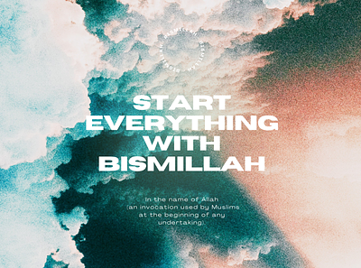BISMILLAH - IN THE NAME OF ALLAH bismillah design desktop graphic design illustration moslem typography wallpaper
